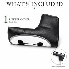 Lucky Birdie Golf Putter Cover, Black PU Synthetic Leather Golf Putter Headcover 1 Piece