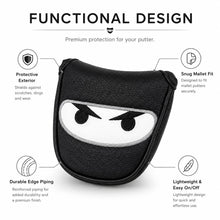 Lucky Birdie Ninja Eyes Golf Putter Cover, Graphic Golf Putter Headcover, Cool Novelty Golf Club Cover