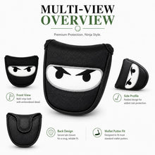 Lucky Birdie Ninja Eyes Golf Putter Cover, Graphic Golf Putter Headcover, Cool Novelty Golf Club Cover