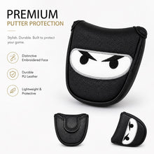 Lucky Birdie Ninja Eyes Golf Putter Cover, Graphic Golf Putter Headcover, Cool Novelty Golf Club Cover