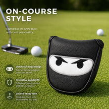Lucky Birdie Ninja Eyes Golf Putter Cover, Graphic Golf Putter Headcover, Cool Novelty Golf Club Cover