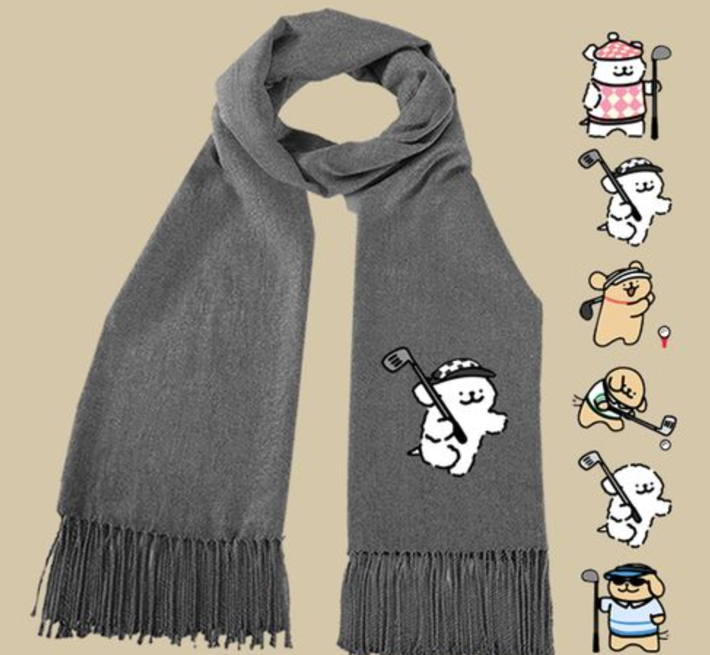 Lucky Birdie Golf Scarf