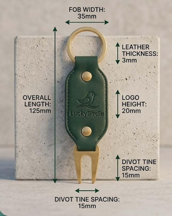 LuckyBirdie Premium Leather Divot Tool