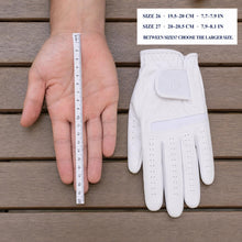 Lucky Men's White Left Hand Golf Glove for Right-Handed Golfers, Microfiber Practice Glove with Wrist Closure, Size 26 or 27, 1 Glove