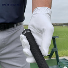 Lucky Men's White Left Hand Golf Glove for Right-Handed Golfers, Microfiber Practice Glove with Wrist Closure, Size 26 or 27, 1 Glove