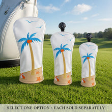 Lucky Birdie White Tropical Palm Tree Golf Headcover for Driver, Fairway Wood or Hybrid / UT, Embroidered Beach Design, Single Selected Option