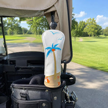 Lucky Birdie White Tropical Palm Tree Golf Headcover for Driver, Fairway Wood or Hybrid / UT, Embroidered Beach Design, Single Selected Option