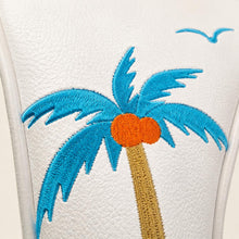 Lucky Birdie White Tropical Palm Tree Golf Headcover for Driver, Fairway Wood or Hybrid / UT, Embroidered Beach Design, Single Selected Option