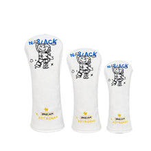 Lucky Birdie Golf Headcover, Driver Fairway Wood Hybrid / UT Golf Club Head Covers, White Embroidered Golf Accessories