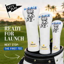 Lucky Birdie Golf Headcover, Driver Fairway Wood Hybrid / UT Golf Club Head Covers, White Embroidered Golf Accessories