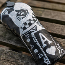 Black & White Playing Card Golf Driver Headcover, Golf Club Head Cover, Protective Driver Cover for Men Women, Funny Poker Design Golf Accessories