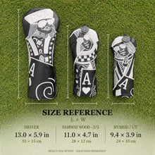Black & White Playing Card Golf Driver Headcover, Golf Club Head Cover, Protective Driver Cover for Men Women, Funny Poker Design Golf Accessories