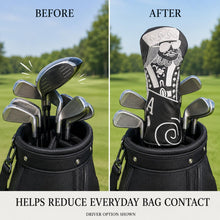 Black & White Playing Card Golf Driver Headcover, Golf Club Head Cover, Protective Driver Cover for Men Women, Funny Poker Design Golf Accessories