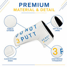 Lucky Birdie Putter Cover, White Blue Yellow Golf Putter Headcover with Hook-and-Loop Closure