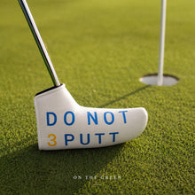 Lucky Birdie Putter Cover, White Blue Yellow Golf Putter Headcover with Hook-and-Loop Closure