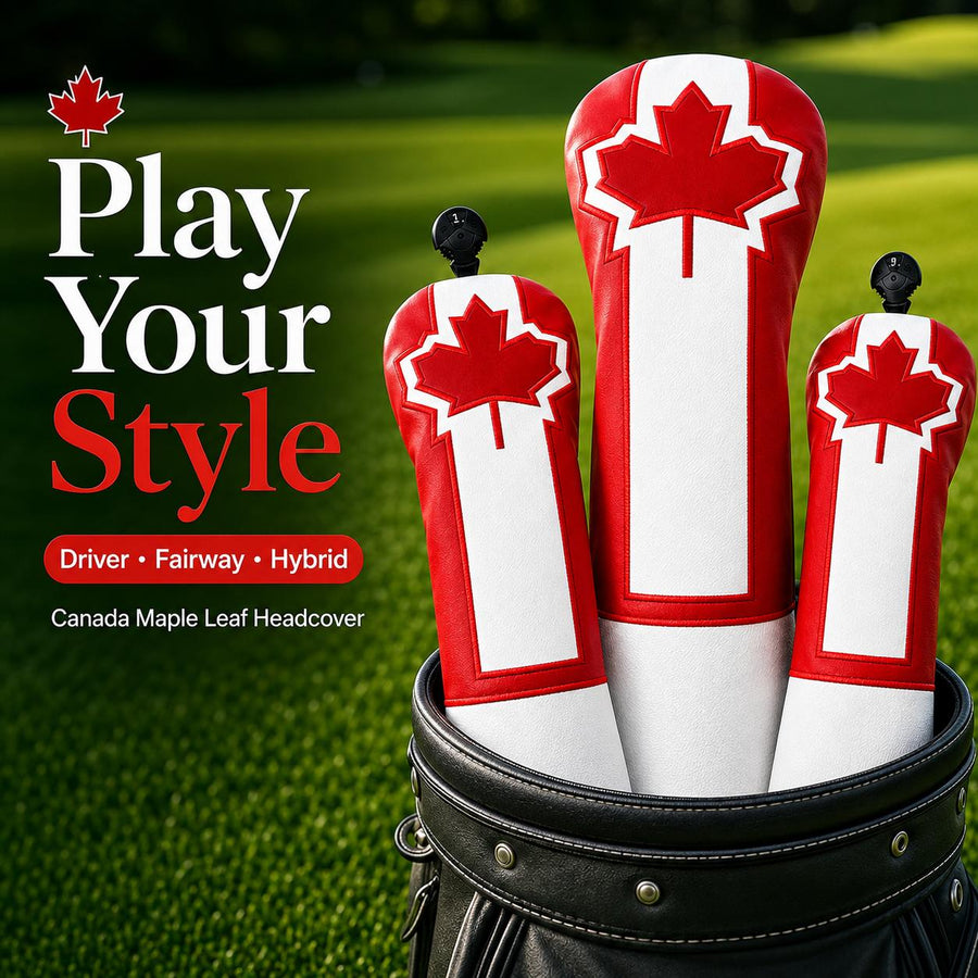 Lucky Golf Headcovers, Driver or Hybrid Options, PU Leather Golf Club Cover, Each Sold Separately