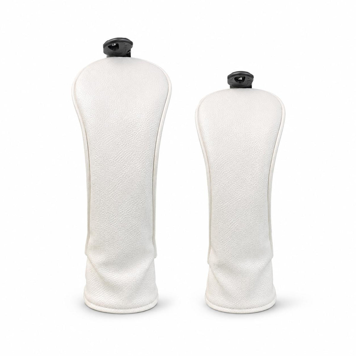 Lucky Golf Headcover for Fairway Wood Hybrid UT, White Textured Golf Club Head Cover with Club Identifier Tag, Single Cover Options