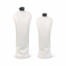 Lucky Golf Headcover for Fairway Wood Hybrid UT, White Textured Golf Club Head Cover with Club Identifier Tag, Single Cover Options