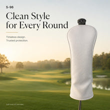 Lucky Golf Headcover for Fairway Wood Hybrid UT, White Textured Golf Club Head Cover with Club Identifier Tag, Single Cover Options