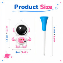 Astronaut Golf Tee with Braided Retrieval Cord, 83mm / 3.27in Wide Cup Practice Tee with Cartoon Charm, Blue or Pink Single Selected Option